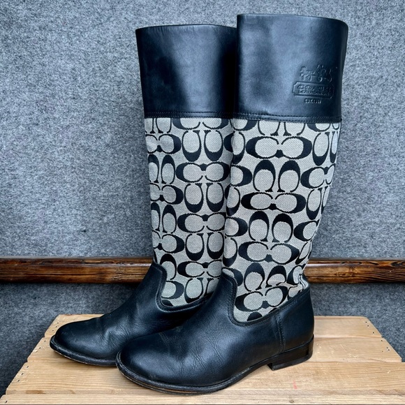 Coach Chrissi Signature Tall Riding Boots - Picture 1 of 8